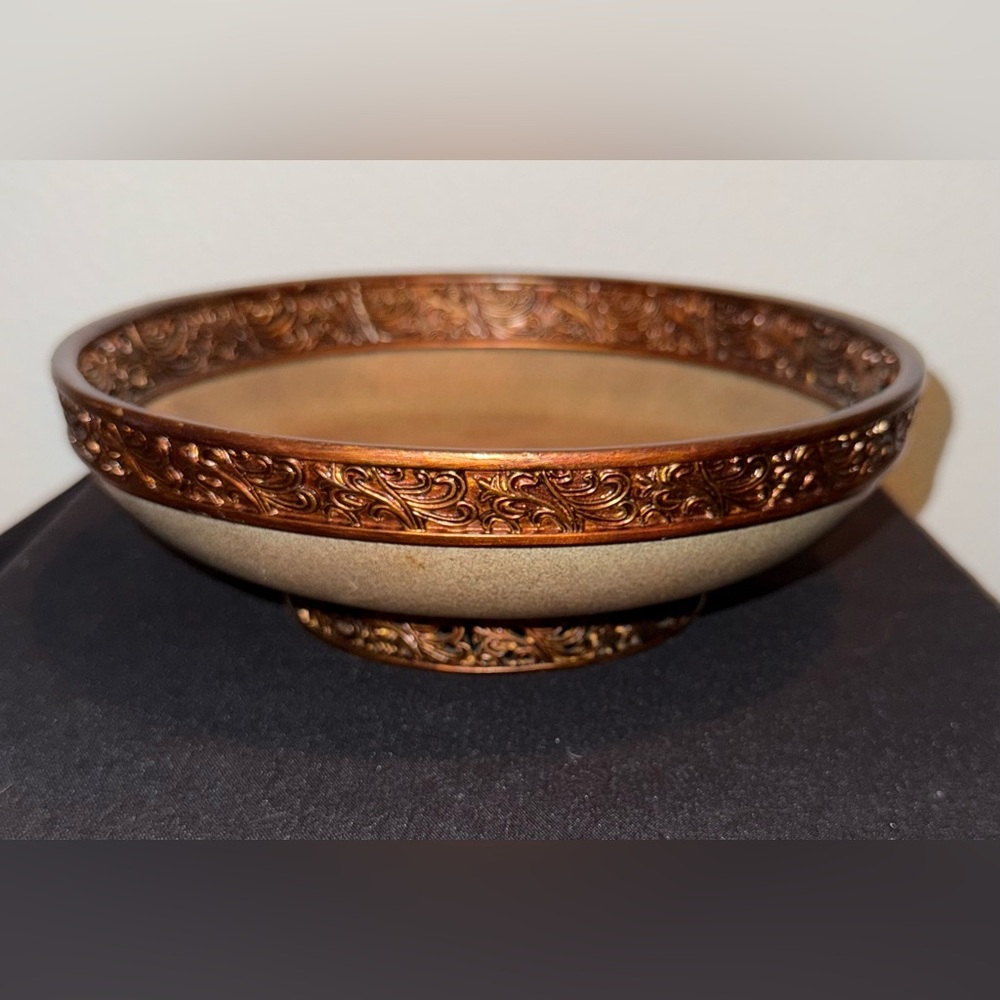 9” decorative bowl definitely vintage. Excellent condition